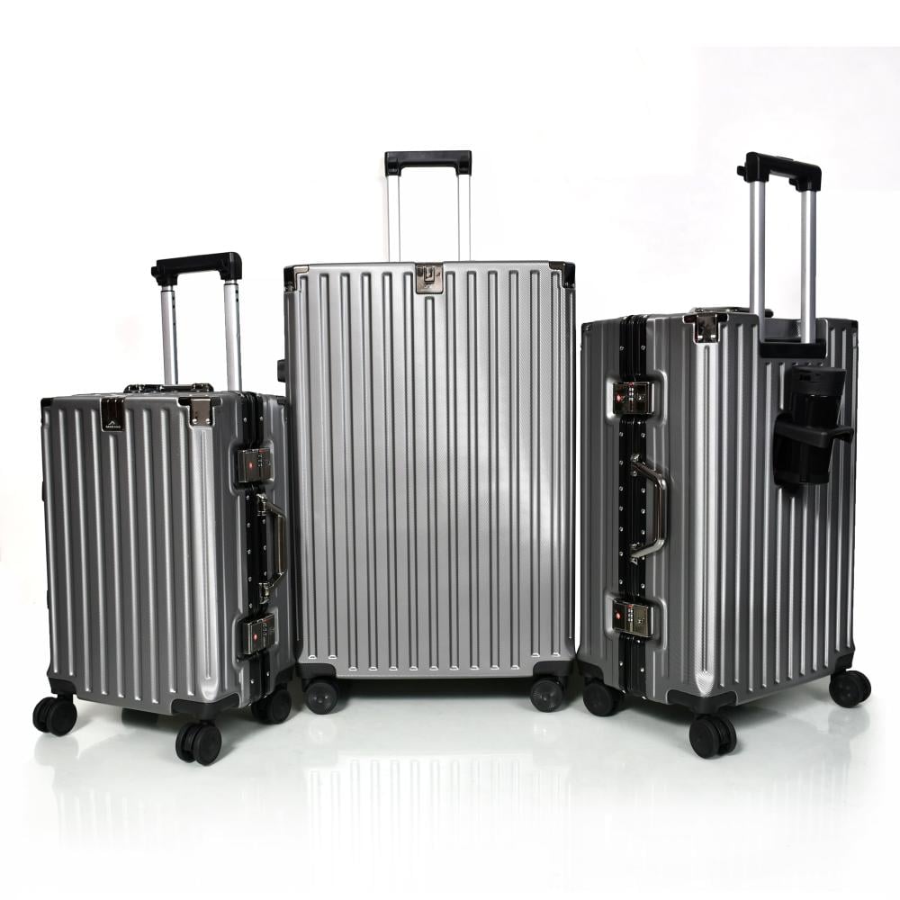 Murano 3-Piece Aluminum Luggage Set Design