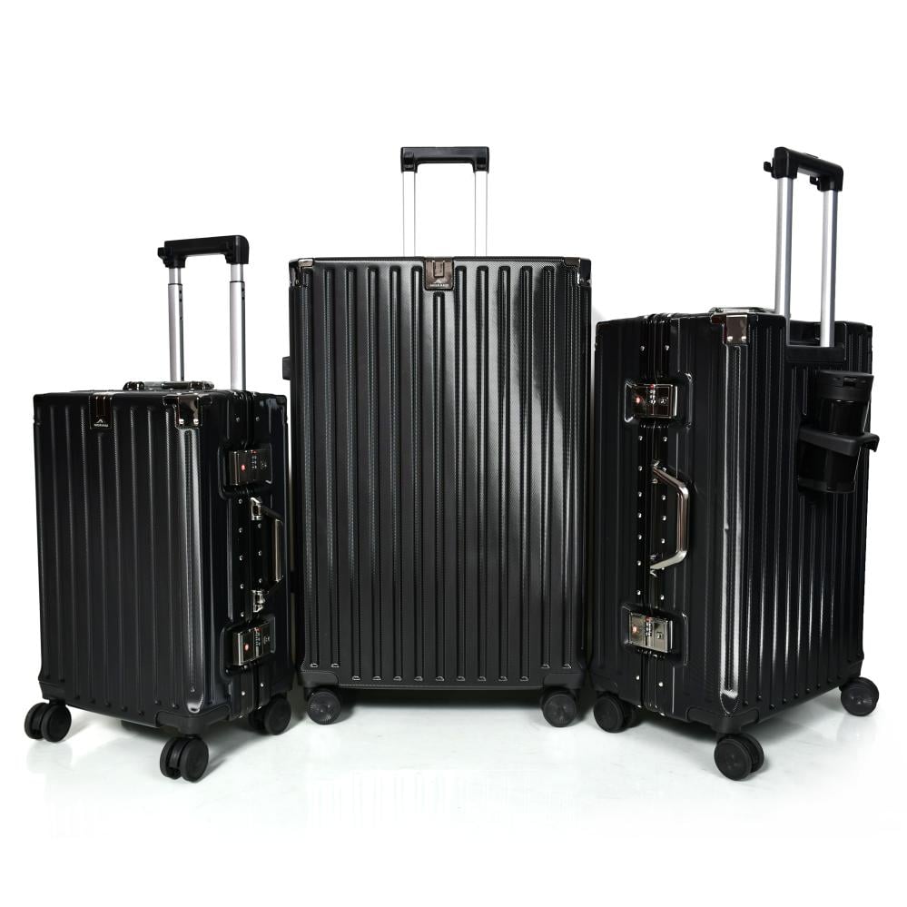 Murano 3-Piece Aluminum Luggage Set Design