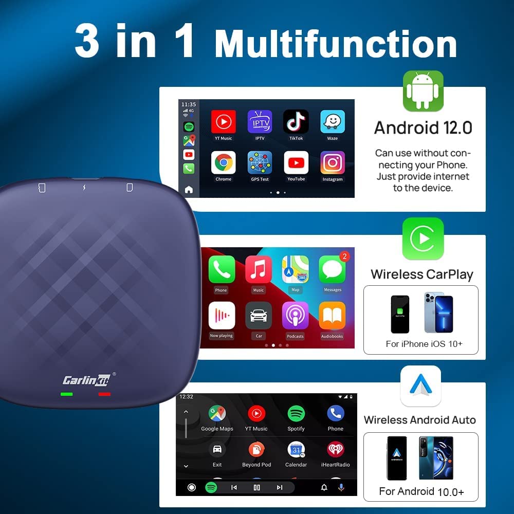 Carlinkit IOS, Android 12, 64GB Carplay
