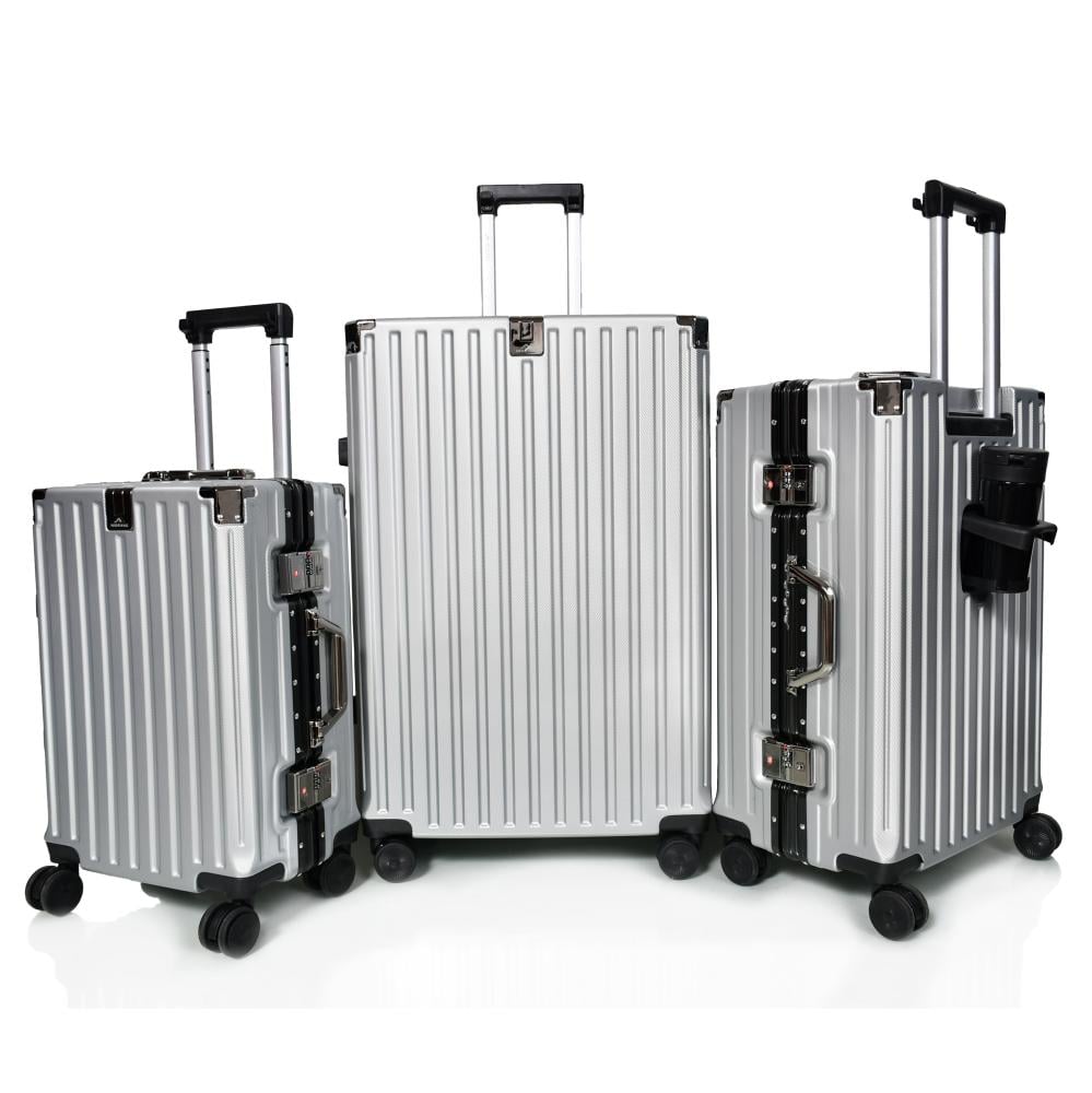 Murano 3-Piece Aluminum Luggage Set Design